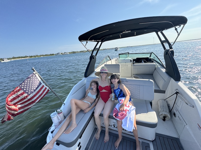 Family boat ride to Great Gun